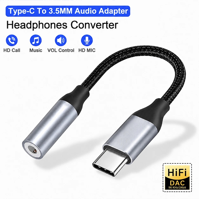 Audiophile Headphone Wired - Adapter USB-C do gniazda słuchawkowego, mały