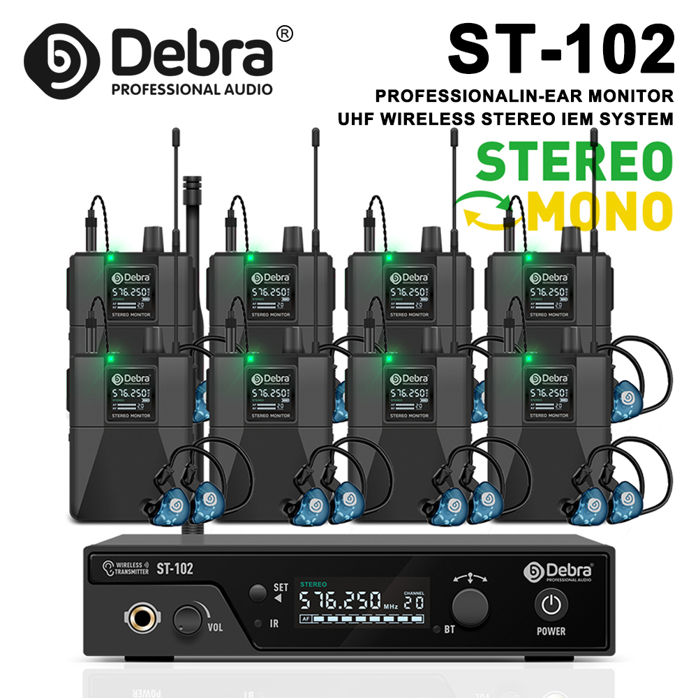 In Ear Monitor Iem - Debra ST-102 UHF IEM Stereo Bezprzewodowy