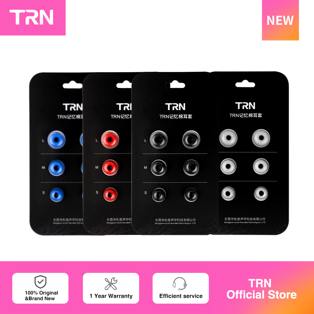 Earphone Foam Tip - TRN 3 pary (6 sztuk) słuchawki
